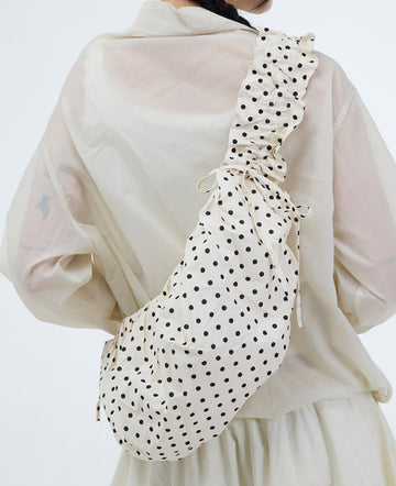 Dotin shirring tote bag